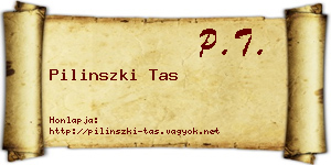 Pilinszki Tas névjegykártya